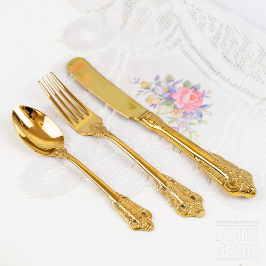 Vintage Style Gold Afternoon Tea Cutlery